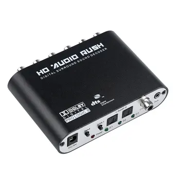 

New Optical Digital To 5.1 Amplifier 5.1 CH Audio Decoder SPDIF Coaxial To RCA DTS AC3 Analog Converte Amplifier HD Audio Rush