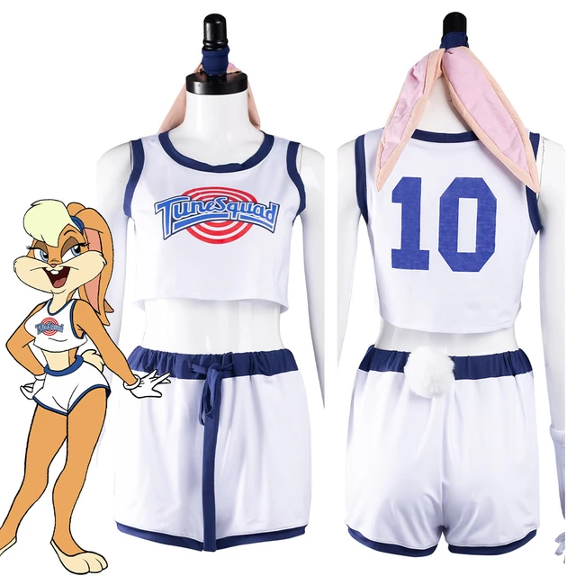 Space Jam Tune Squad Lola Bunny Uniform Halloween Costume Adult Large 12/14