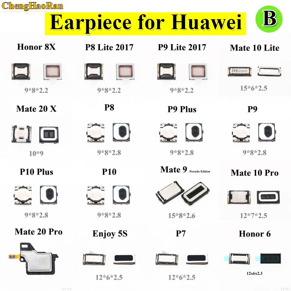 

2pcs 100% New Top Front Earpiece Ear Speaker For Huawei Honor 8X P7 P8 P9 Lite 2017 Mate 9 10 Lite Pro 20 X P8 P9Plus P9 P10Plus