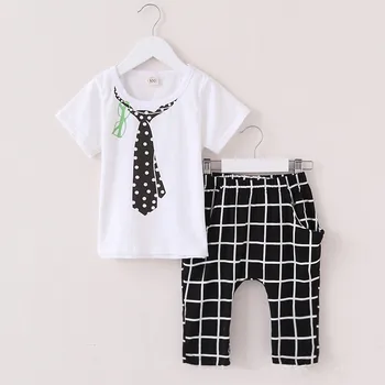 

New Baby Boy Clothing Set Pattern Rabbit Toddler Boys Clothing Plaid Kids Clothes Children Clothing Set K1