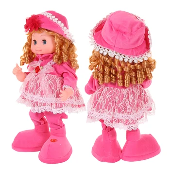 

50CM Electric Dance Baby Reborn Doll Vinyl Head Plush Doll Walking Beauty Girl Toys With Long Hair Toys For Kids Surprise Gifts