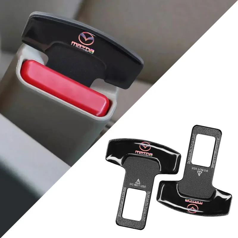 2Pcs Car Styling Safety Buckle Clip Seat Belt Plug For Mazda3 5 6 CX3 CX5 CX4 CX8 M3 M6 MS MP MPE Axela Atenza Demio BM BN GJI | Автомобили