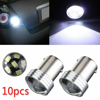 

10pcs Set Car LED Taillights Turn Signal Reversing White 6-SMD Bulbs Auto Replacement Parts Super Bright COB Lamp