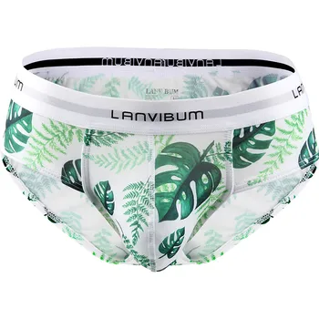 

Men's Smooth Soft Sheer Briefs Breathable Ultra Thin Underwear Summer Mini Bikini Underpants U Convex Underwear