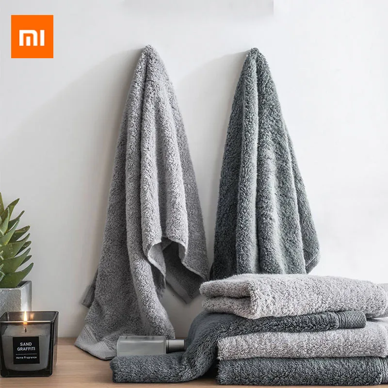 Антибактериальное полотенце Xiaomi Youpin COMO Черное и серебристое мягкое удобное