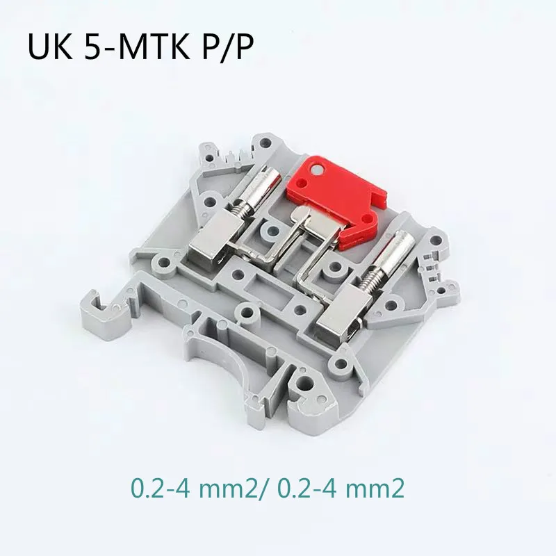 

10pcs Phonex Type UK 5-MTK Din Mount Universal Wiring Conductor Connector 24-12AWG Thin Modular Screw Terminal Blocks UK5MTK P/P
