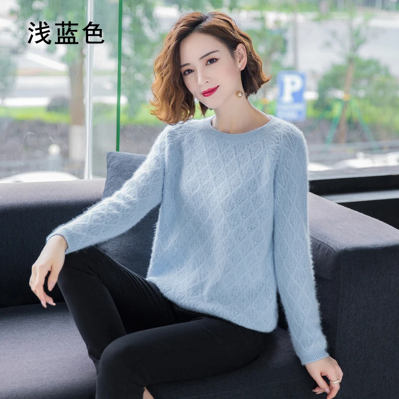 2020 Autumn Winter Women's O-neck 100% Mink