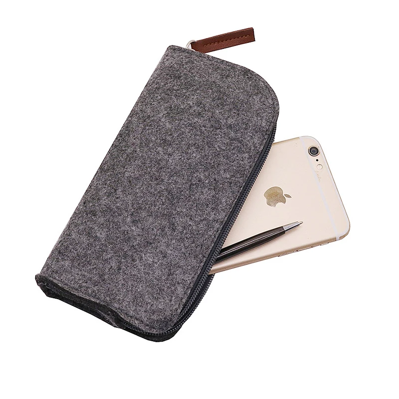 2 шт. студент школа офис ручная сумка войлок кошелек косметичка 190*90 мм