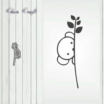 

Bear holding a branch Metal Cutting Dies Stencil Scrapbook Album Embossing For Gift Card Making Handcrafts 2019 new