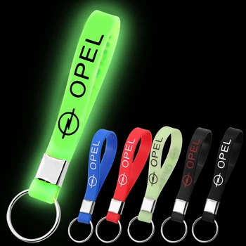 

1 PCS Luminous Car-Styling Silicone Keychain Car Sticker Key Ring For Opel Astra H G Corsa Insignia Astra Antara Meriva Zafira