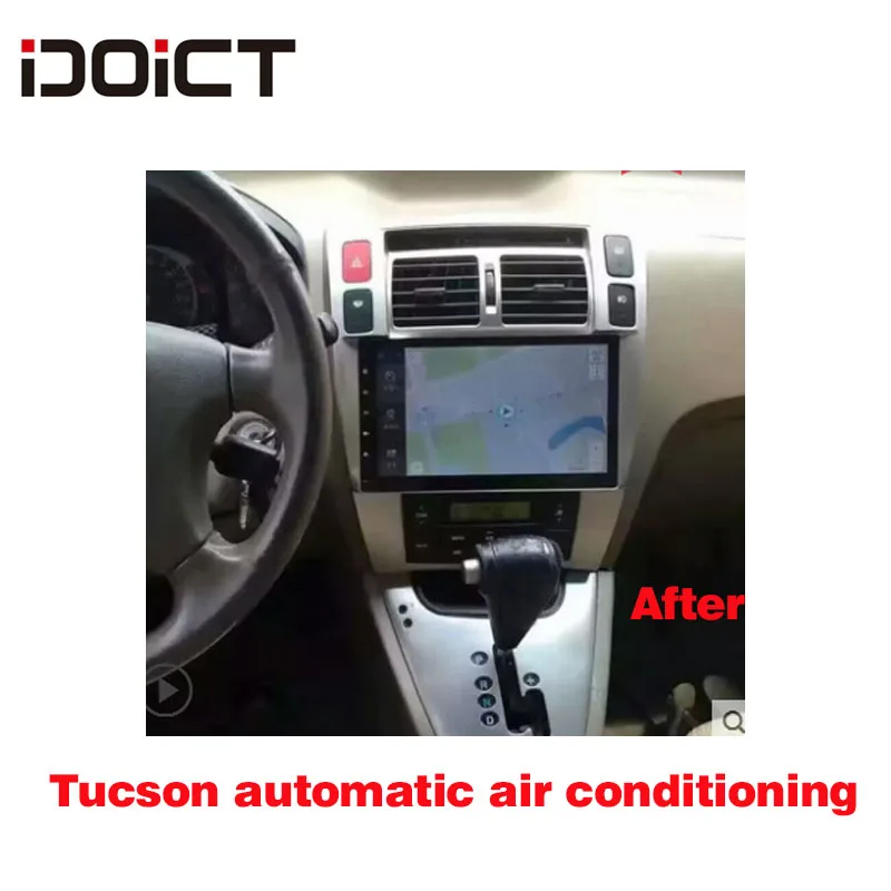 Автомобильный DVD плеер IDOICT Android 8 1 GPS навигация мультимедиа для Hyundai Tucson Radio 2006 2014