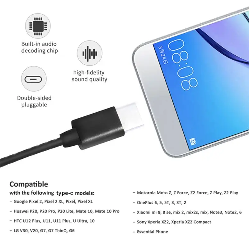 Тип-c MMCX кабель для наушников для SHure SE215/315/535/846 с микрофоном для huawei NOkia
