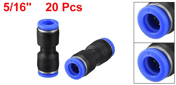 8mm 20pcs Uxcell пластиковый прямой Union Push для подключения фитинга трубок Push Fit Lock Cut труба плоская без наклона имеет гибкий и легкий - Цвет: 8mm 20pcs