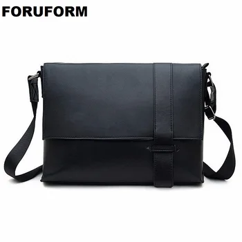 

Crazy Horse Leather Men Bag Men Messenger Bags Leisure Shoulder Genuine Leather Men's Travel Bag Crossbody Bags Briefcase LI-648