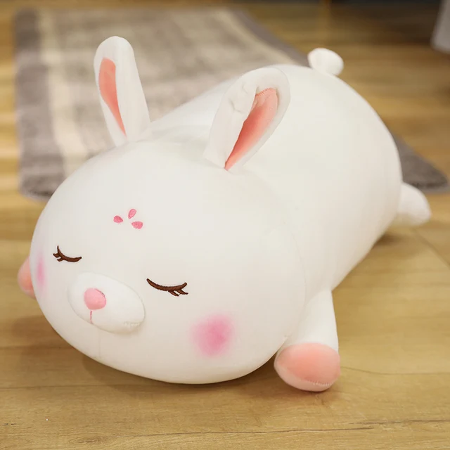 50-100CM Giant Soft Animal Cartoon Pillow Cute Fat Pig Rabbit Bear Husky Dog Plush Toy Stuffed Doll Kids Kawaii Birthday Gift