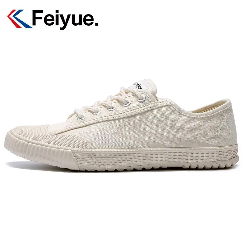 Feiyue/оригинальная обувь для кунг-фу; кроссовки для боевых искусств; Tai chi Taekwondo Wushu; классическая обувь для женщин и мужчин - Цвет: Beige shoes