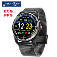 Greentiger MX9 ECG Smart Watch IP68 Waterproof Heart Rate Blood Pressure Monitor ECG+ PPG Smartwatch Clock Anti-lost Stop watch