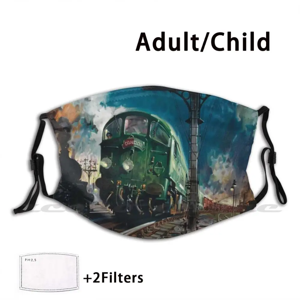 

Британская железная дорога-ночная перевозка-ВИНТАЖНЫЙ ПЛАКАТ 1960 печать. Маска Тканевая многоразовая моющаяся с фильтром рисунка британская железная дорога