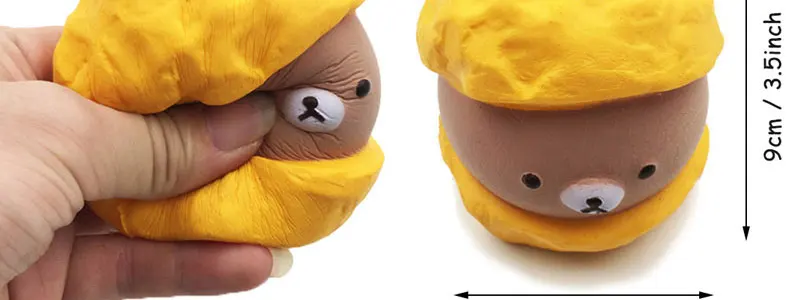 Мягкая игрушка хлеб клубника попкорн гамбургер Единорог Rilakkuma хомяк собака с изображением утки, лягушки медленно поднимающиеся Squeeze детские игрушки для мальчиков и девочек