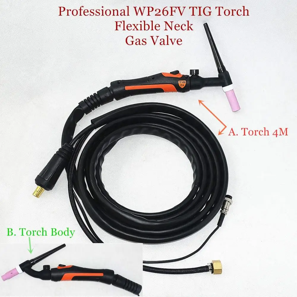 Schweißen Taschenlampe Gas-Valve Steuerelemente Kopf Body TIG-001 WP-26V 150Amp 