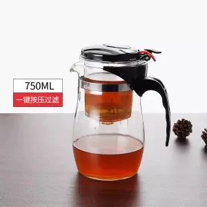 Элегантный чайный набор с чашкой взрывозащищенный термостойкий чайный горшок цветочный чайный горшок стеклянная чайная чашка чайный набор Siteel китайский чайный стеклянный чайник - Цвет: 700ML