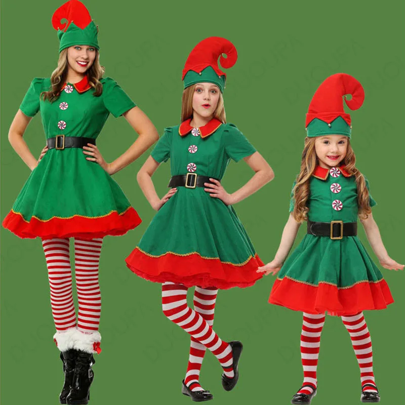 maak je geïrriteerd computer Onderscheppen Kerst Outfit Meisjes Vakantie Elf Kostuum Familie Kerst Kostuum Ouder  Kinderen Vrouwen Kerst Jurk|Vakantie Kostuum| - AliExpress