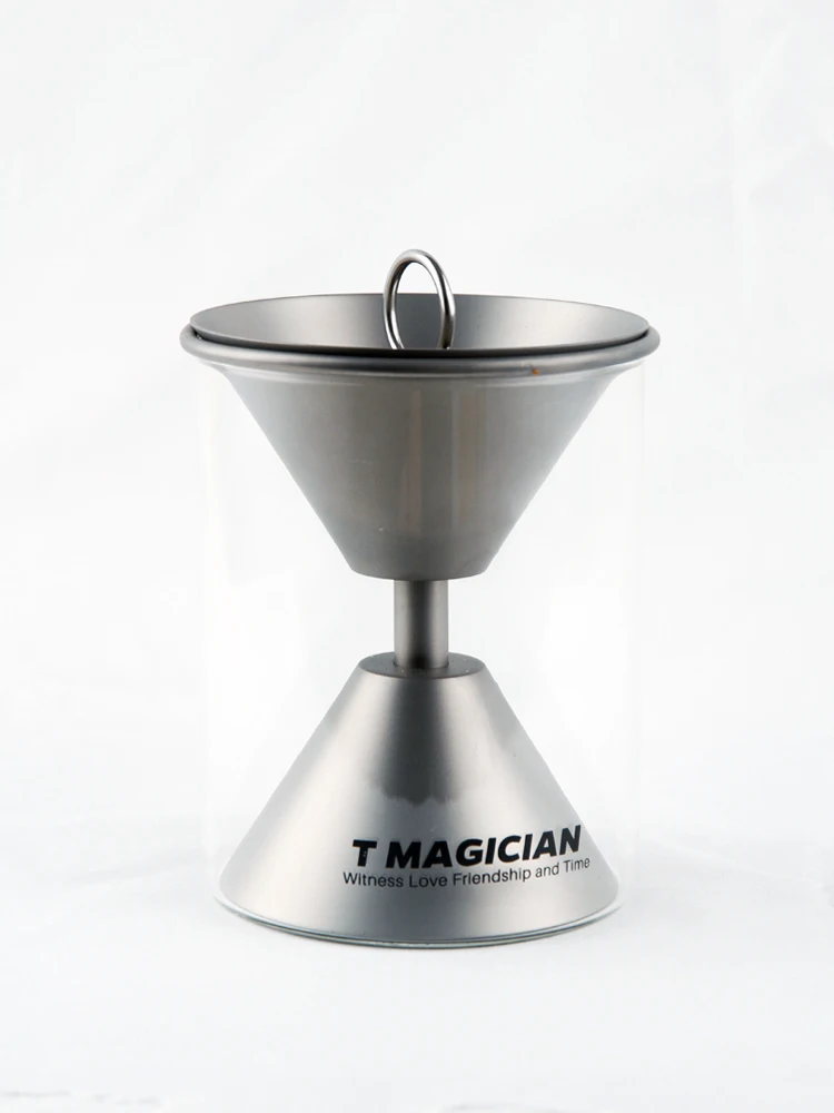 

Creative Hourglass Ashtray Stainless Steel Glass Large Capacity Windproof Ashtray Office decoration Father's Day Gift For Him