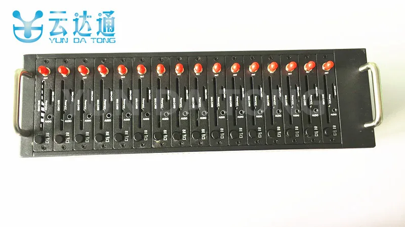 Multi-socket gsm gprs modem q24plus 16 ports modem pool AT command Quad band Bulk SMS Recharge system USSD STK IMEI changeable