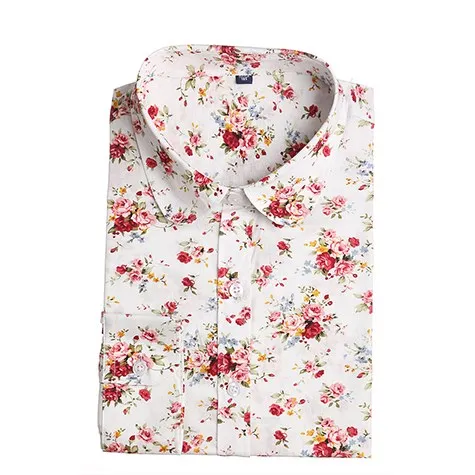 2020 Plus Size S-5XL Womens Long Sleeve Turn-Down Collar Cotton Shirts Fashion Yellow Floral Femme Blusas Tops Office Shirts New