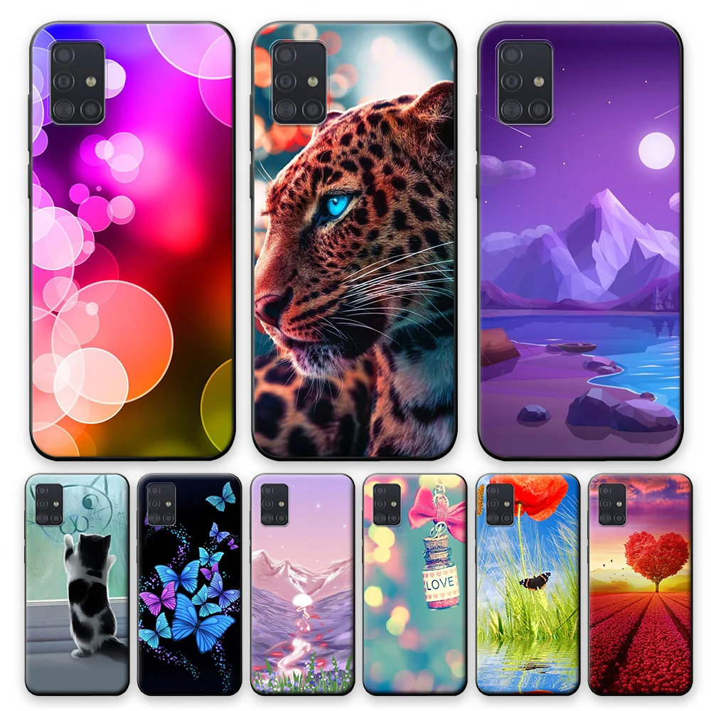Чехол для Samsung A71 Модный чехол телефона из ТПУ на Galaxy Мягкий противоударный тонкий