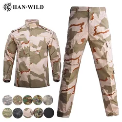 Camisa militar para homens, uniforme militar de combate, camuflagem militar, conjunto de calça e casaco de força especial do soldado