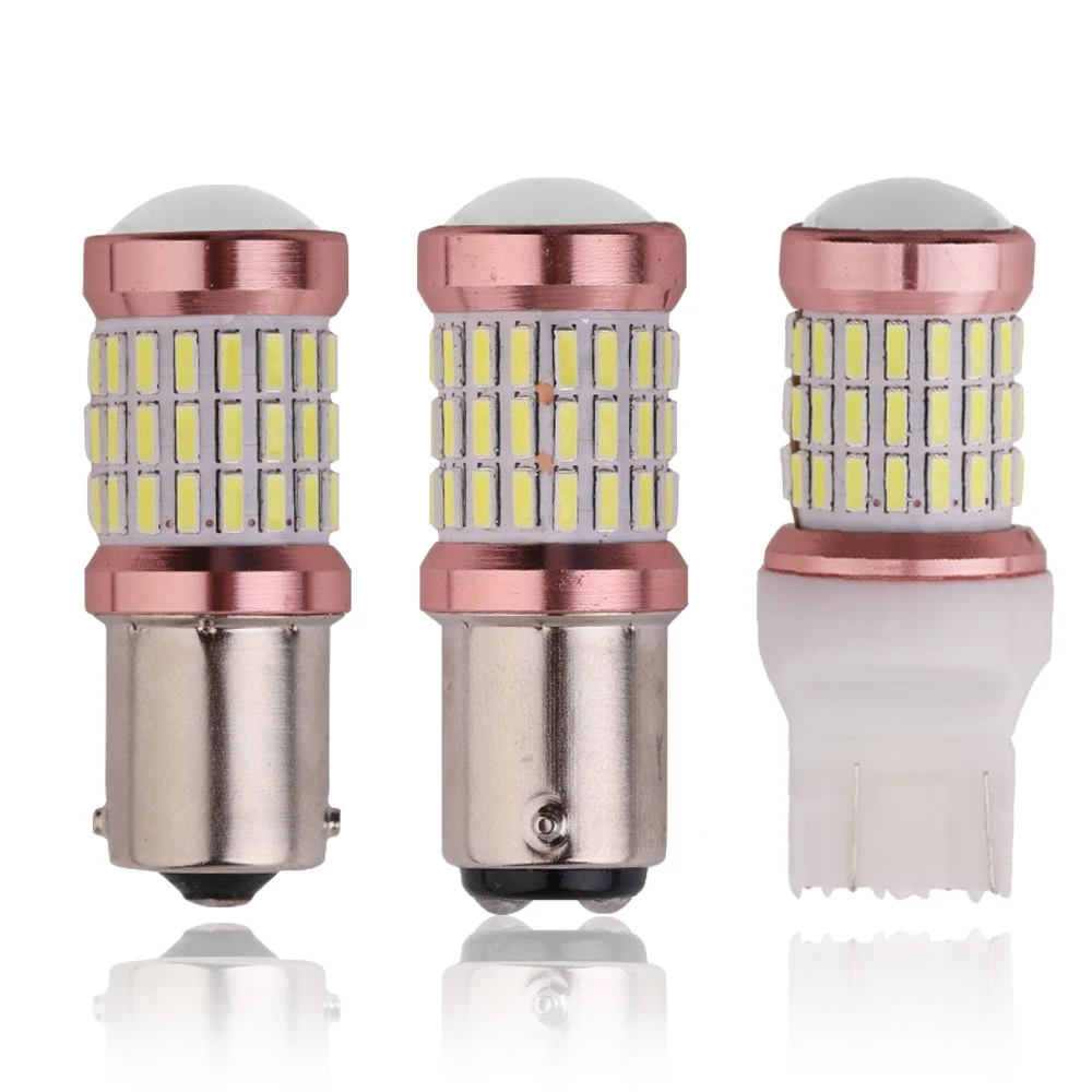 2 шт. P21W T20 Led PY21W BA15S BAU15S лампы 12 светодиодов 3030 лампа для автомобильных