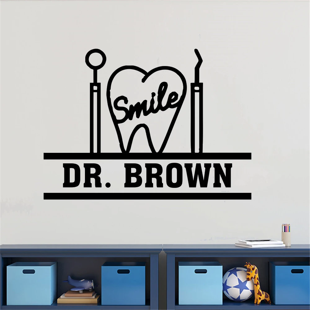 

Dentist Wall Decor Smile Dental Stickers Dental Clinic Decal Wall Art Mural Dental Clinic Wall Decals Vinyl ov411