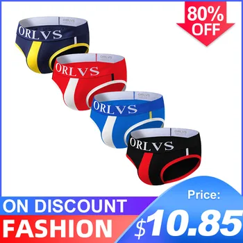

4Pcs/lot Hot Sale Cotton Sexy Undenwear Men Jockstrap Briefs Male UnderwearBikini Gay Men Underwear Male Jock Strap Gift OR01