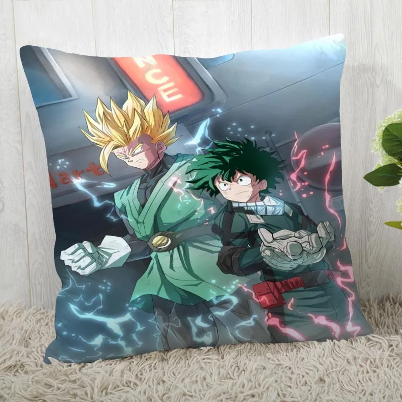 Custom Pillow Cases Boku no Hero Academia Square Pillowcase Christmas Zippered Pillow Cover 40*40cm,45*45cm(One Side - Color: Pillowcase 10
