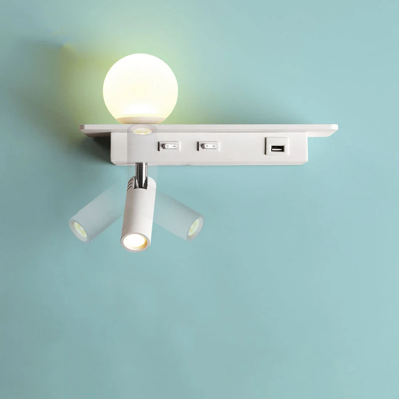 

Multifunctionele Wandlamp Met Usb Interface, Achtergrond Sfeer Licht, Lezen Wandlamp (Rotatie Verstelbare)