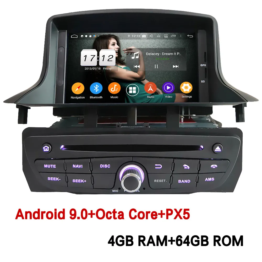 4GB RAM x 64GB ROM Klyde, 4G, wifi, Android 9,0, четыре ядра, 4 Гб ОЗУ, 64 Гб ПЗУ, BT, автомобильный DVD мультимедийный плеер, радио для Renault Megane III Fluence 2009 - Цвет: 4GB RAM x 64GB ROM