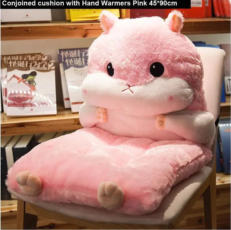 1 Set Pink 45X90cm Home Decor Cartoon Cushion Hand Warmer Throws on Sofa Bed Office Travel Cushion Blankets Birthday Gifts Cute Hold Pillow Blanket - Цвет: 1 Set Pink 45X90cm