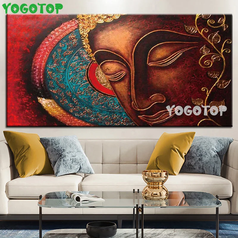 Full Square 5d Diy Diamond Painting Buddha Religion 3d Round Rhinestone