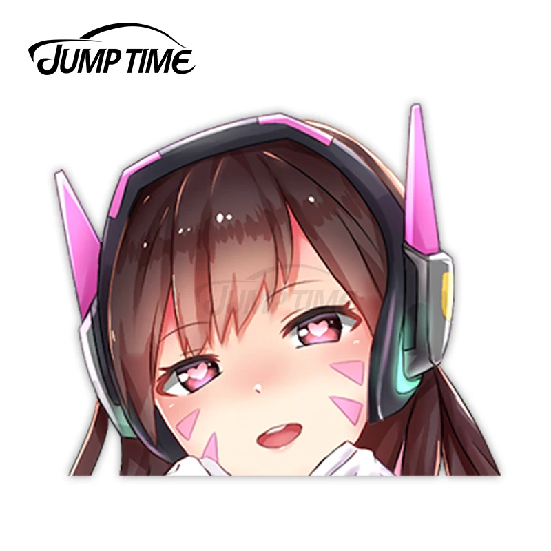 Jump Time Overwatch D Va Hana Song 14 10 8 Big Head Anime Peeker Vinyl Decal Waifu Kawaii Girl Car Stickers Car Stickers Aliexpress