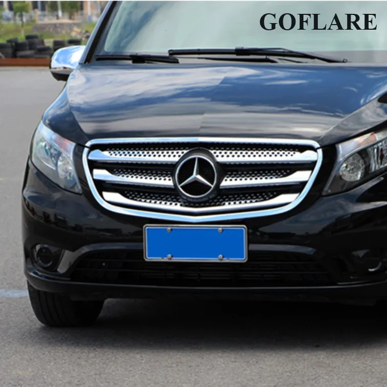 Передний бампер решетка Гонки грили отделка крышка для Mercedes Benz Vito Viano Metris W447 2015 -