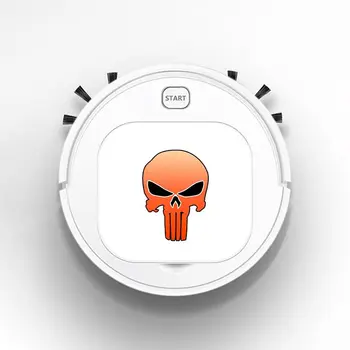 

Robot Vacuum Cleaner Intelligent Automatic Mopping Clean Robot for Hard Floor Carpet Reflective Punisher Skull Orange
