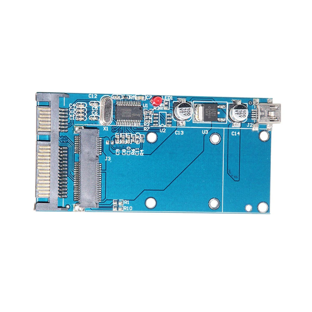 MSATA SSD Женский до 2," 7+ 15 Pin SATA мужской мини USB 5pin конвертер карта