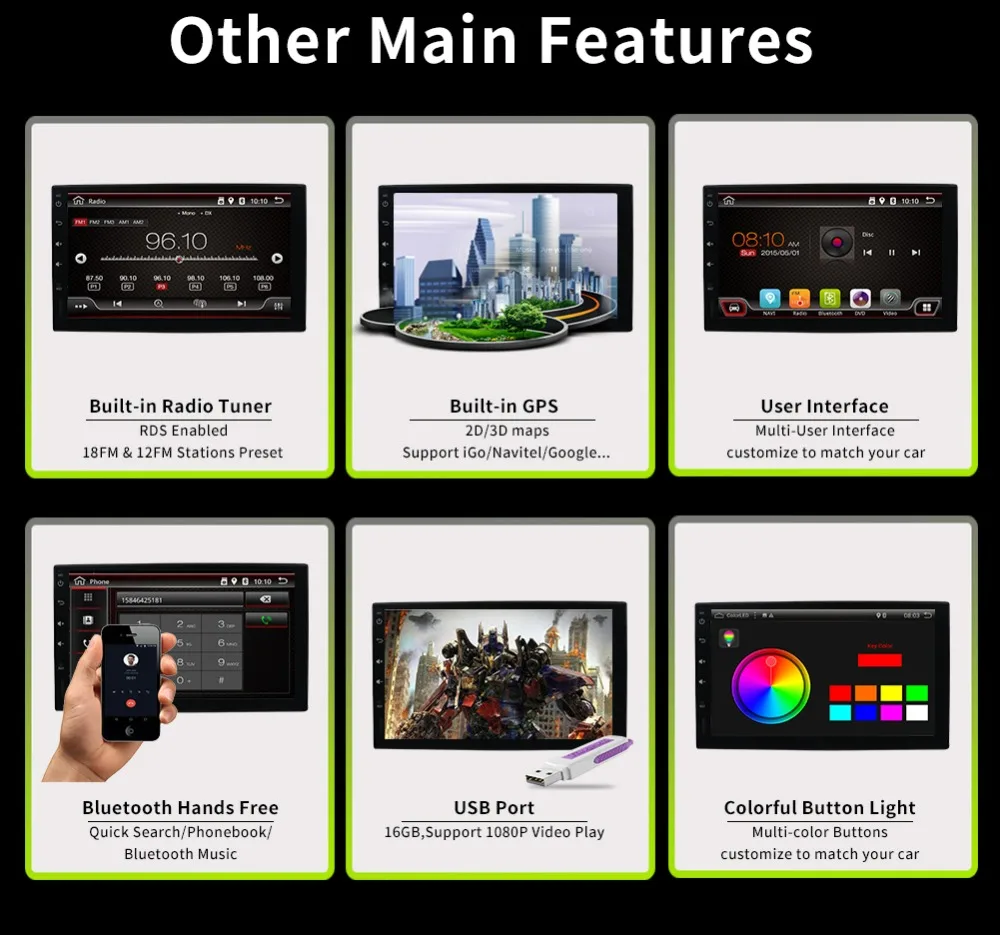 Top Bosion 7" 2Din Android 9.0 Car Multimedia Player Car DVD GPS Navigation BT DAB FM USB wifi No dvd Car Radio Free camera 11 Top Bosion 7" 2Din Android 9.0 Car Multimedia Player Car DVD GPS Navigation BT DAB FM USB wifi No dvd Car Radio Free camera 11