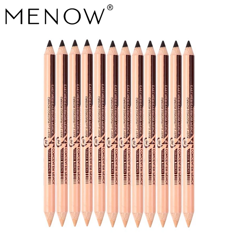 Menow Brand 12PCS Concealer+eyebrow Pencil 2 in 1 Makeup Two head Pencils Professional Concealers Face Powder P09015|makeup pencil|powder eyebrow
