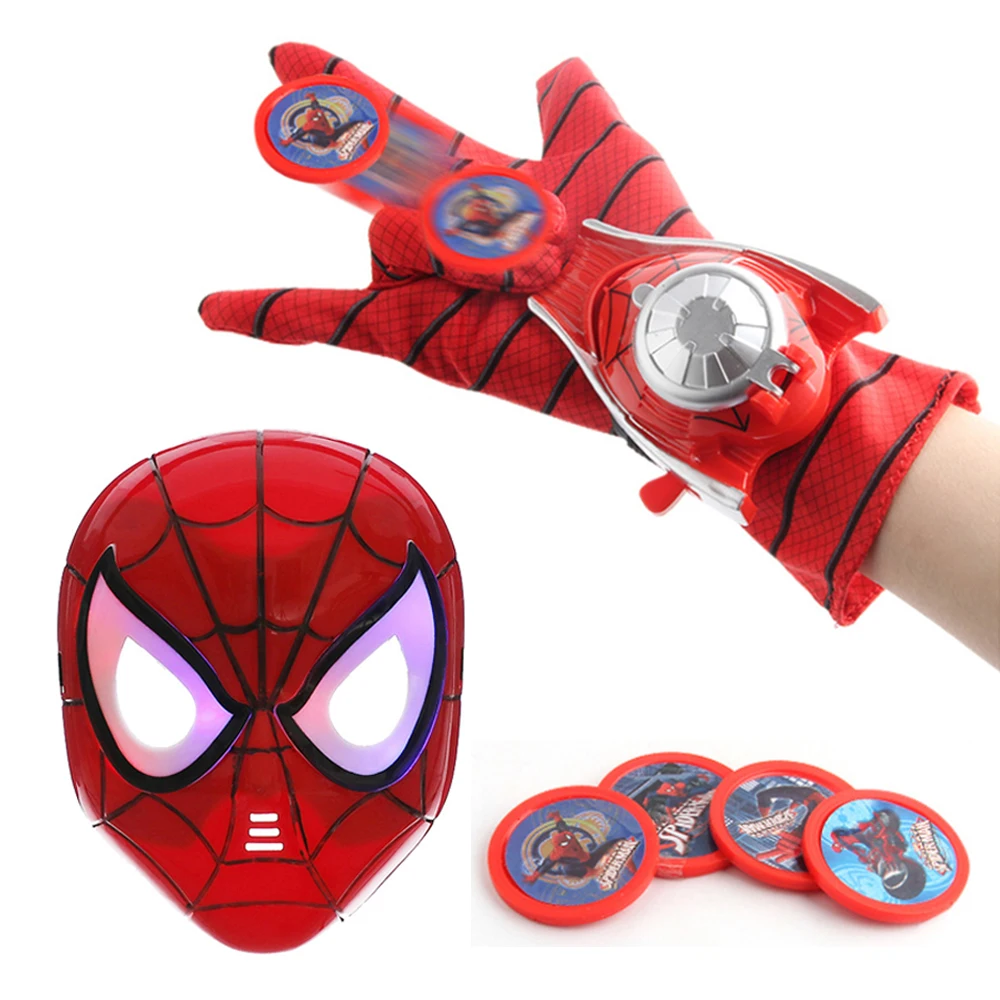 

Halloween Launcher Role Play Toyï¼ŒKids Toy LED luminous Mask + Gloves + Transmitterï¼ŒHero FX Glove, Superhero Dress Up Costumes