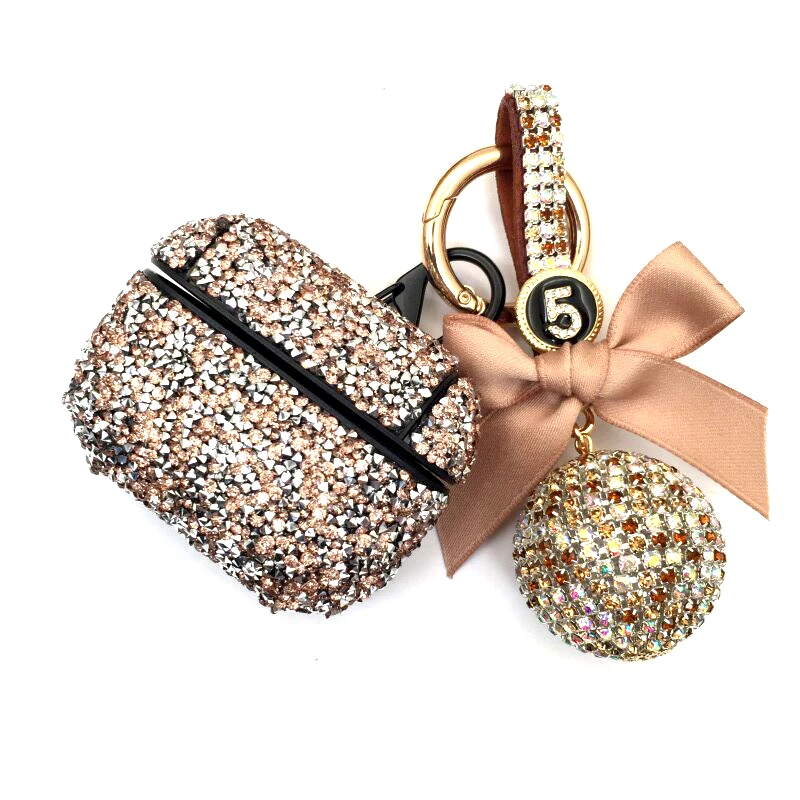 Luxury Colored Rhinestone For Airpods Pro Case Apple 3 Ckhb-PR6 Earphone Charging Box Glitter +Keychain | Электроника