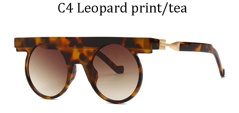 AOZE, модные современные солнцезащитные очки future, BL0014, винтажные круглые брендовые дизайнерские солнцезащитные очки, UV400 - Цвет линз: 1871 C4