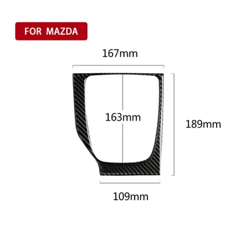 

1Pc Carbon Fiber Manual MT Shift Gear Cover Trim For Mazda 3 Axela 2017 2018 Sticker Carbon Fiber Manual MT Gear Shift Cover