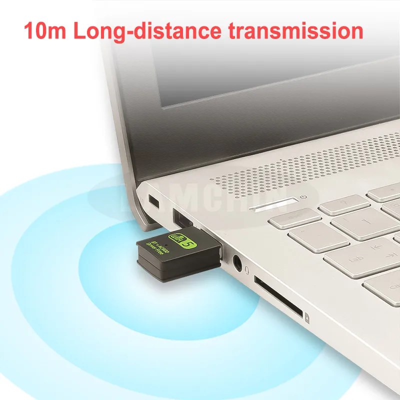 USB WiFi Adapter Bluetooth WIFI 2 IN 1 Adapter Desktop Computer Wireless Network Card 600Mbps 5Ghz Free Drive USB Network Card